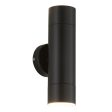 Outdoor Up Down Wall Light in Black or Stainless Steel For Sale