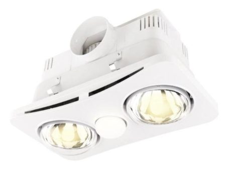 Newton 2+1 Light - 3 in 1 Bathroom Heater Light in White Sale