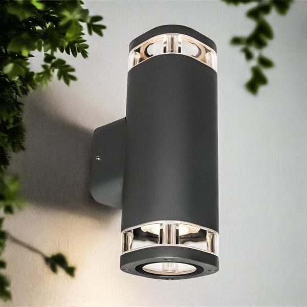 Glenelg Ambient Outdoor LED Up Down Wall Light in Charcoal or White Discount