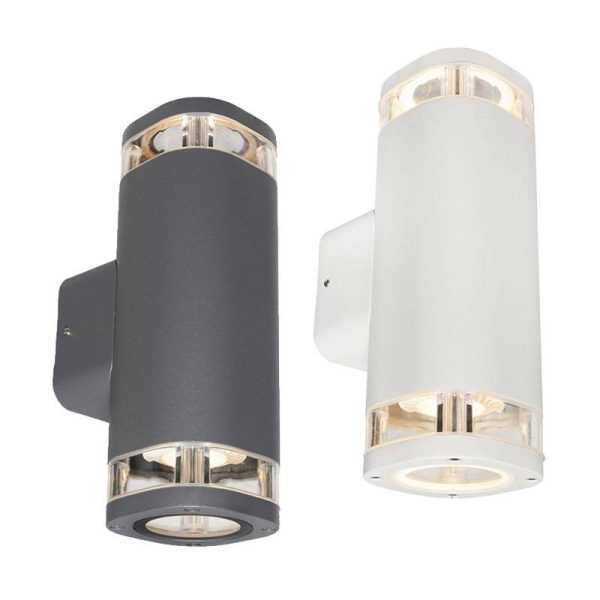 Glenelg Ambient Outdoor LED Up Down Wall Light in Charcoal or White Discount