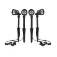 Pinnacle LED Garden Spot Spike Light Kit 4 Pack 12v in Black Online Sale