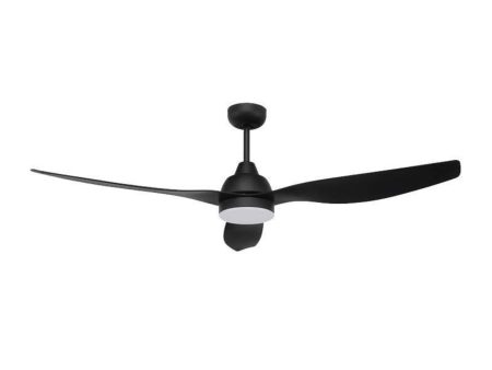 52  (1320mm) Smart WiFi Bahama Ceiling Fan w  CCT Light and Remote Black Supply